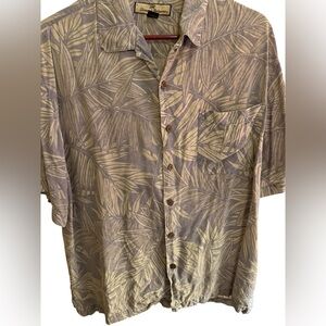 Tommy Bahama 100% Silk Leaf Print Shirt – Size L